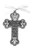 Crib Cross-Guardian Angel w/White Ribbon-Pewter (Gift Boxed) by CA Gift