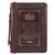 Bible Cover-The Lord's Prayer (Matthew 6:9-13)-Walnut/Burgundy Faux Leather Classic-Large by Christian Art Gift