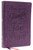 NKJV Giant Print Center-Column Reference Bible Verse Art Cover Collection (Comfort Print)-Purple Leathersoft by Nelson Bibles