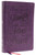 NKJV Giant Print Center-Column Reference Bible Verse Art Cover Collection (Comfort Print)-Purple Leathersoft Indexed by Nelson Bibles