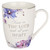 Mug-Trust In The Lord With All Your Heart (Proverbs 3:5)-Purple Floral (MUG841) by Christian Art Gift