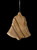 Ornament-Olive Wood-Thick Cut Bell (2.5") by Christmas