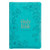KJV Large Print Thinline Bible-Teal Faux Leather w/Zipper by Christian Art Gift