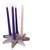 Advent Candle Holder-Hope Peace Love Joy Star w/Candles (9"D) by Advent