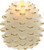 Candle-White Pine Cone-Realistic Flame LED Candle-4.25" by Pavilion
