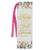 Bookmark-Give Thanks To The Lord (Psalm 107:1)-White Floral Faux Leather by Christian Art Gift