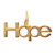 Ornament-Gold HOPE (2" x 6") by Christmas