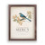 Framed Linen-Bird/Mercy-Psalm 145:9 (12 3/4 x 16 3/4) by P Graham Dunn