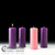Advent Pillar Candle-3 Purple/1 Rose (3" x 8")-Stearine/SHE (Pack Of 4) by Advent