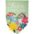 Flag-Garden-Double Applique-Love Grows Here (12.5" x 18") by Carson Home Accent