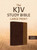 KJV Study Bible/Large Print-Two Tone Brown Alpha & Omega DiCarta-Indexed by Barbour Staff