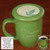 Mug-Grace Outpoured-Amazing Woman-Green/White Interior W/Coaster/Lid by Abbey Gift