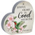 Heart Sitter-A Joyful Heart Is Good Medicine (6" x 6" x 1") (#27600) by Carson Home Accent