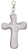 Cross-Keychain-Comforting Clay-Faith-Gray Crackle (3" H) by First & Main