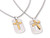 Necklace-Gold-Tone Cross & Sterling Siver Star Of David Dog Tag-Stainless Steel (#95106) by Holy Land Gifts