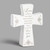 Tabletop Cross-Love Is Patient...Love Never Fails-Ceramic (4.5"H) (#11917) by Roman Inc.