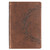 KJV Giant Print Bible-Brown Crown Of Thorns/Amazing Grace Faux Leather Indexed by Christian Art Gift