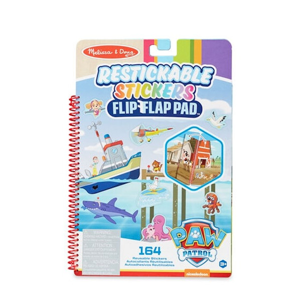 Reusable Stickers Flip-Flap Pad: Paw Patrol-Adventure Bay (Ages 3+) by Melissa And Doug
