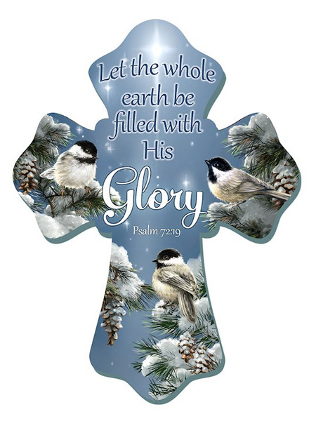 Wall Cross-His Glory (6" x 8") by Christmas