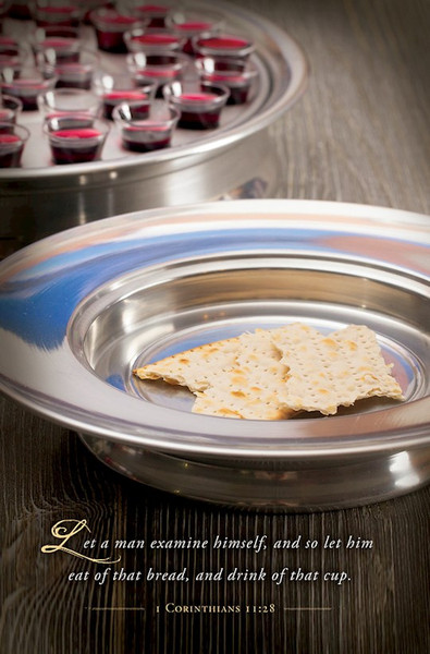 Bulletin-Let A Man Examine Himself/Communion Plates (1 Corinthians 11:28) (Pack Of 100) by Warner Press