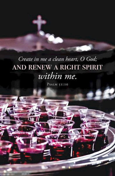 Bulletin-Create In Me A Clean Heart Oh God (Pack Of 100) by Warner Press