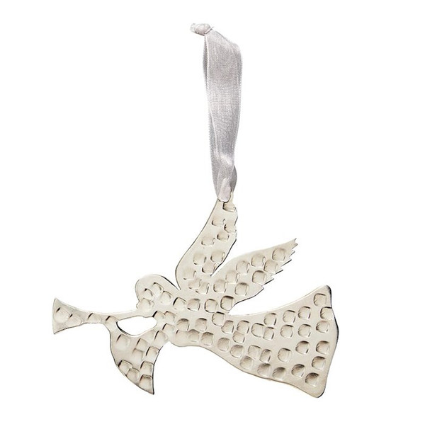 Ornament-Silver Angel (4" x 4") by Christmas