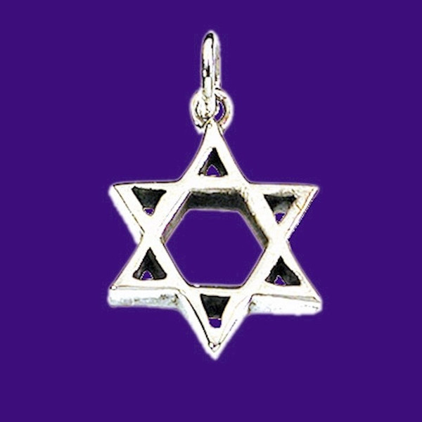 Necklace-Star Of David (Modern) (Sterling Silver)-20" Chain by Holy Land Gifts