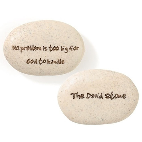 Faith Stone-David in Crate-No Problem Is Too Big For God To Handle (1.25") by Roman Inc