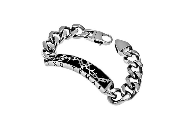 Span-Bracelet-Cable-Crown Of Thorns-Fear Not (Mens)-8" by Stainless Steel