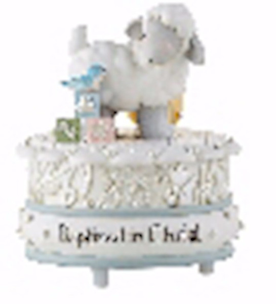 Musical Figurine-Baptized In Christ (3.25" Dia) by CB Catholic