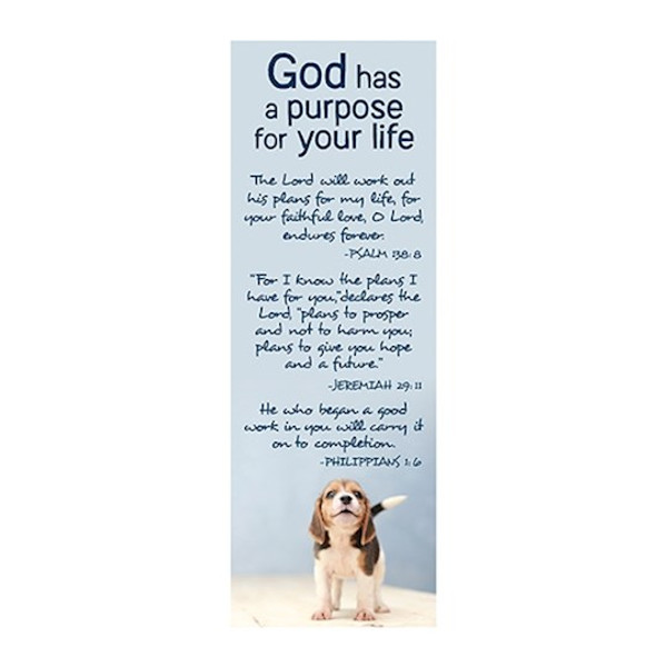 Bookmark-Bible Basics-God Has A Purpose (Standing Dog) (Pack Of 10) by Universal Designs
