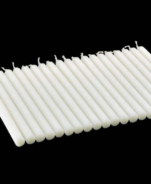 Candle-Altar Candle-White (6" x 17/32")-Stearic Molded/Plain End (Case Of 1000) (#5354) by Emkay Candles