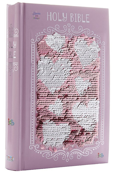 ICB The Sequin Sparkle And Change Bible-Pink Hardcover by Nelson