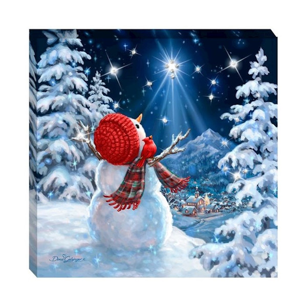 Pizazz Print-Upon A Midnight Clear w/Swarovski Crystals (10" x 10") by Christmas