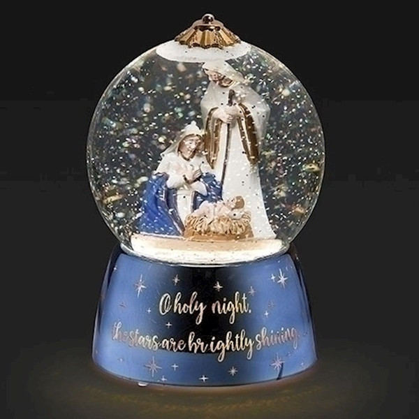 Musical Dome Globe-O Holy Night-LED Swirl (7") by Christmas