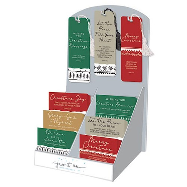 Pass It On Cards And VerseMarks-Christmas Display (7 x 11 x 5) 9 Asst (336 Pieces) by Universal Designs