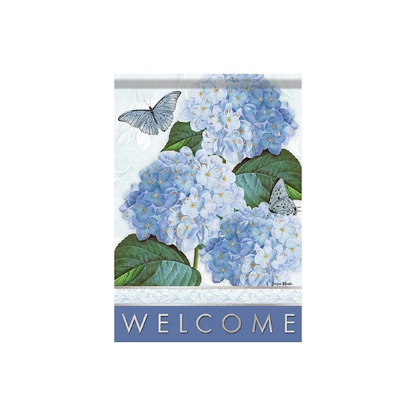 Flag-Garden-Durasoft-Sweet Hydrangeas (12.5" x 18") by Carson Home Accent