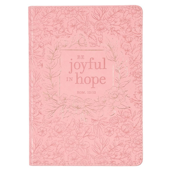 Journal Classic LuxLeather-Joyful in Hope Romans 12:2 by Christian Art Gift