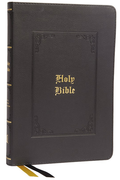 KJV Thinline Large Print Bible Vintage Series (Comfort Print)-Black Leathersoft by Nelson