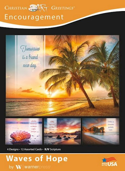 Card-Boxed-Waves Of Hope Assorted Encouragement (KJV) (Box Of 12) by Warner Press
