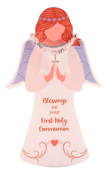 Angel Figurine With Bracelet/Communion (7" Tall) by Communion