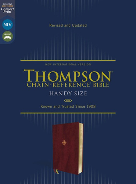 NIV Thompson Chain-Reference Bible/Handy Size (Comfort Print)-Burgundy Leathersoft Indexed by Thompson Frank C