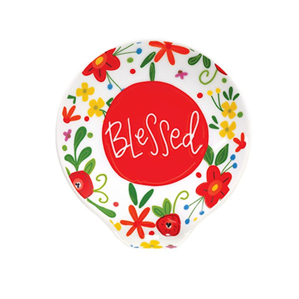 Spoon Rest-Blessed (4" x 4.5" x .75") by Shannon Road Gifts