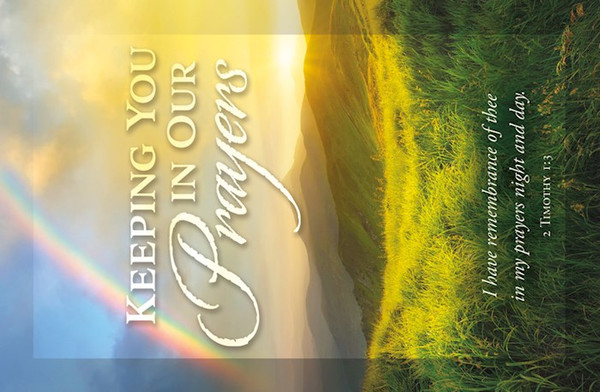 Postcard-Keeping You In Our Prayers (2 Timothy 1:3) (Pack Of 25) by Warner Press