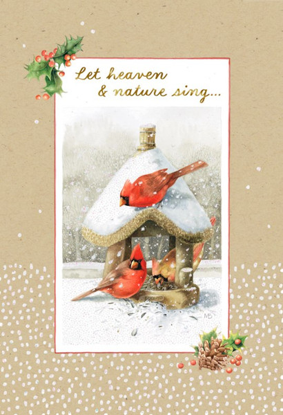 Card-Boxed-Christmas-Marjolein Bastin Cardinals-Nature Sings (Box of 18) by Christmas