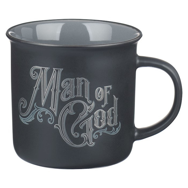 Mug-Black/Gray Man Of God 1 Tim. 6:11 by Christian Art Gift