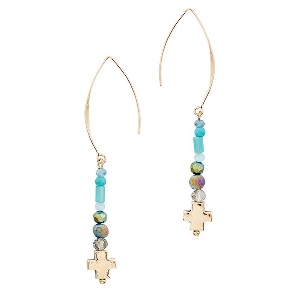 Earrings-Emmanuel-Green Drop (2.5"L) by Emmanuel