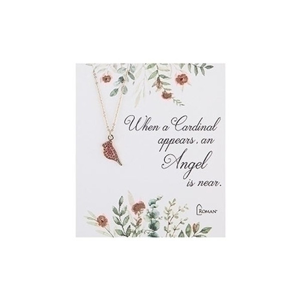 Necklace-Cardinal-Gold (Carded) (Adjustable 16-18") by Roman Inc.
