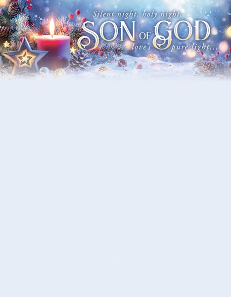 Letterhead-Silent Night Holy Night/Son Of God (Pack Of 100) by Abingdon Press
