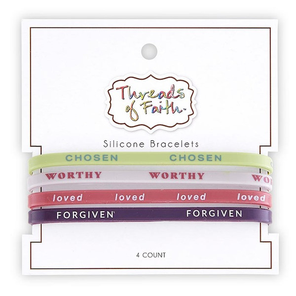 Bracelet Set-Threads Of Faith-Silicone-God Calls Me (Set Of 4) by Kingdom Jewelry